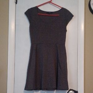 Vibe Sportswear Dark Gray Cap Sleeve Mini Dress
